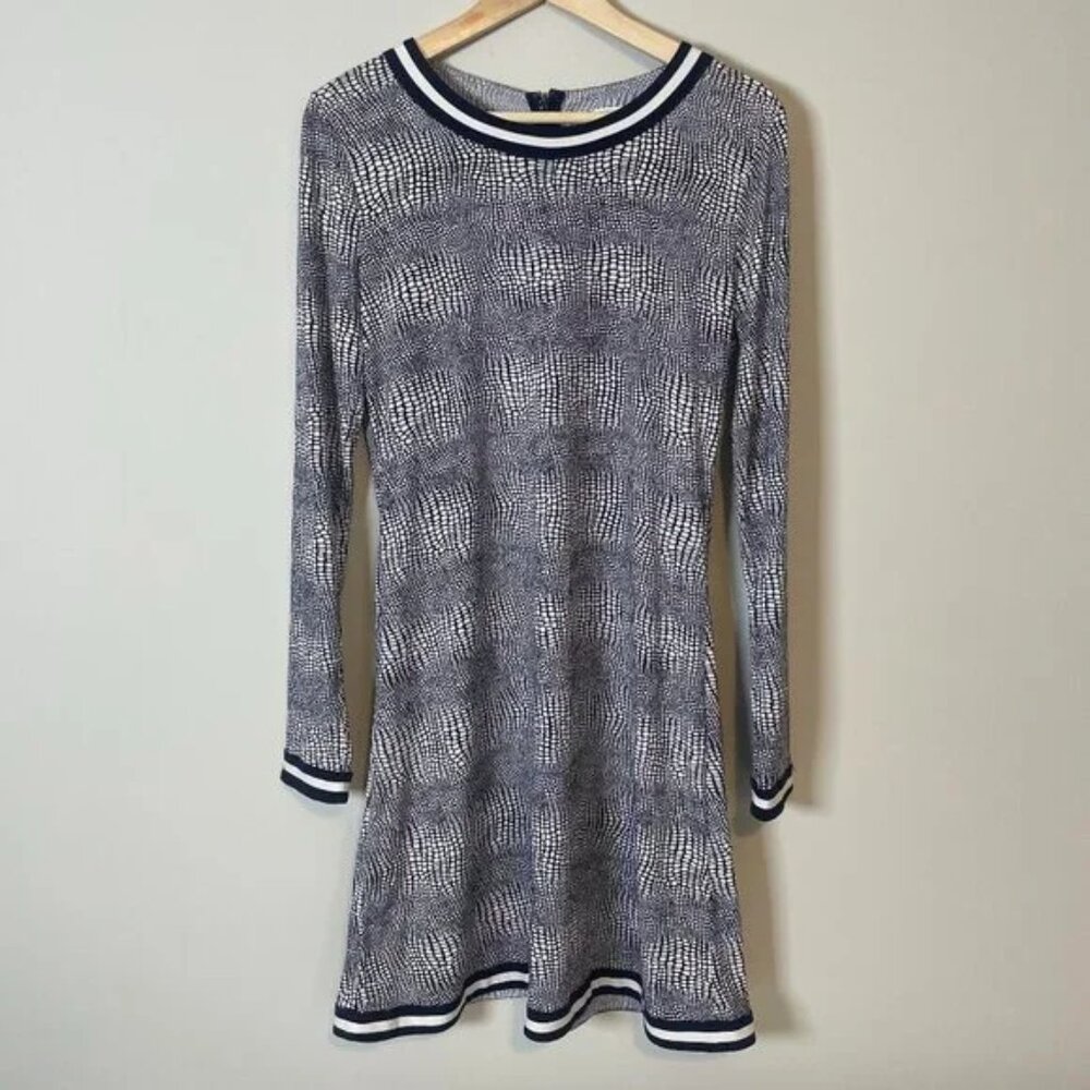 Michael Kors Navy and White Dress Size M